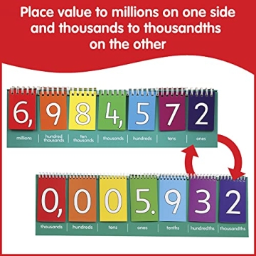 edxeducation Place Value Flip Chart - Double-Sided Learning Tool