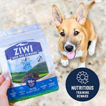 ZIWI Peak Good Dog Rewards Training Treats – All Natural, Grain-Free, Healthy Dog Treats (Lamb, 3oz)
