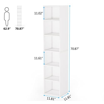 Tribesigns Narrow Bookcase for Modern Storage