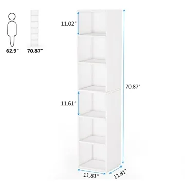 Tribesigns Narrow Bookcase for Modern Storage