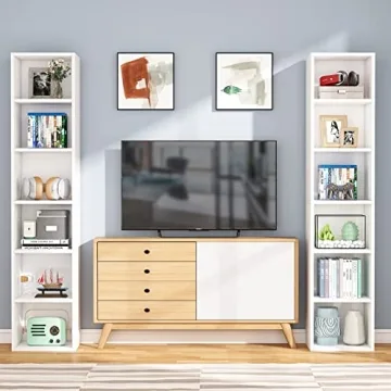 Tribesigns Narrow Bookcase for Modern Storage