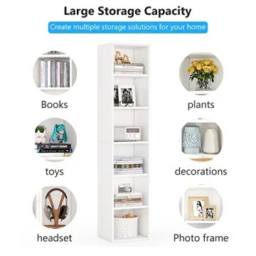 Tribesigns Narrow Bookcase for Modern Storage