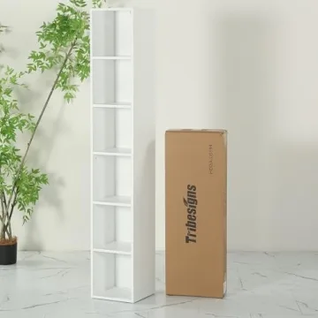 Tribesigns Narrow Bookcase for Modern Storage