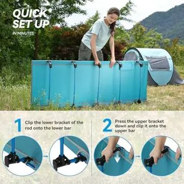 MARCHWAY Ultralight Folding Tent Camping Cot Bed, Portable Compact for Outdoor Travel, Base Camp, Hiking, Mountaineering, Lightweight Backpacking (Blue)