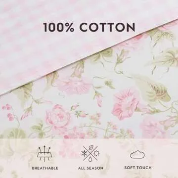 Laura Ashley Luxurious Queen Comforter Set in Floral Design