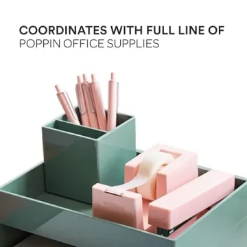 Poppin Retractable Gel Pens - Fine Point Pens for Journaling, 0.7mm Tip, Smooth Writing Gel Ink Pens with Metal Clip, Stylish Retractable Pens, 4 Pack of Pens (Assorted Jewels, Black Ink)