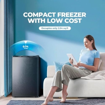 Compact Electactic Mini Freezer with Adjustable Thermostat