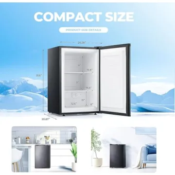 Compact Electactic Mini Freezer with Adjustable Thermostat