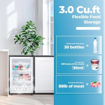 Compact Electactic Mini Freezer with Adjustable Thermostat