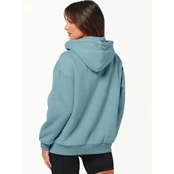 Stylish ANRABESS Women's Zip Up Oversized Hoodie 2024