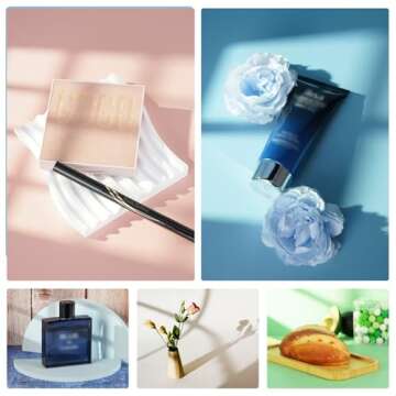 Meking 12Pcs 22Patterns Small Product Photography Backdrops Kit Photo Background Food Photography Ba...