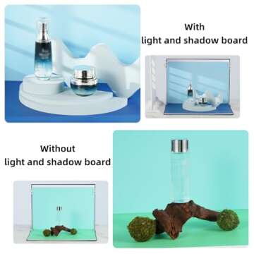 Meking 12Pcs 22Patterns Small Product Photography Backdrops Kit Photo Background Food Photography Backdrop Board with Carrying Bag and Drawstring Bag(16.5X11inch)