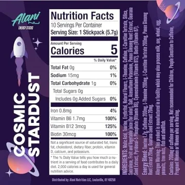 Alani Nu Cosmic Stardust Energy Sticks | Zero Sugar Energy Drink