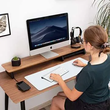 Multifunctional Dual-Sided Desk Mat - Waterproof PU Leather Pad