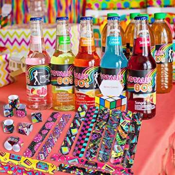 48PCS 80s 90s Party Favors Slap Bracelets,Back to 80s 90s Throwback Theme Party Decorations Slap Bracelets Wristband,For Kids Adults Classroom Prize Exchanging Birthday Party Decorations Supplies