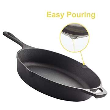 cast iron frying pan set of 3, 6, 8, 10 inch non-stick coating pan, suitable for frying, cooking, baking, barbecue, used for induction, electric, gas stoves, the main holiday gift ideas