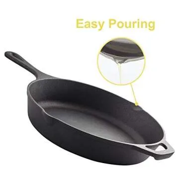 cast iron frying pan set of 3, 6, 8, 10 inch non-stick coating pan, suitable for frying, cooking, baking, barbecue, used for induction, electric, gas stoves, the main holiday gift ideas