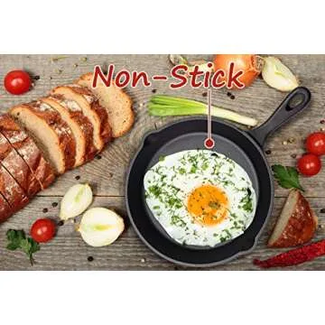 cast iron frying pan set of 3, 6, 8, 10 inch non-stick coating pan, suitable for frying, cooking, baking, barbecue, used for induction, electric, gas stoves, the main holiday gift ideas