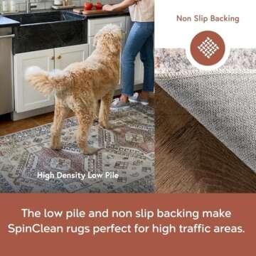 nuLOOM 8' x 10' Washable Stain-Resistant Area Rug
