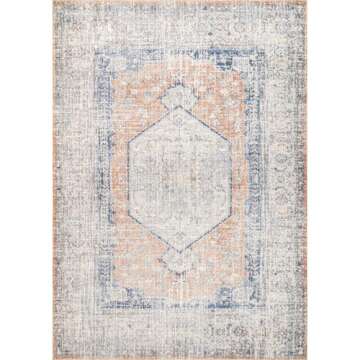 nuLOOM 8' x 10' Washable Stain-Resistant Area Rug