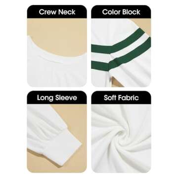 Fisoew Women’s Oversized Sweatshirt - Chic Striped Style