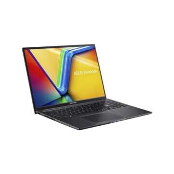 ASUS VivoBook 16 Laptop, 16” WUXGA (1920 x 1200) 16:10 Display, AMD Ryzen 5 7530U CPU, AMD Radeon™ Graphics, 8GB RAM, 512GB SSD, Fingerprint Sensor, Windows 11 Home, Indie Black, M1605YA - ES52