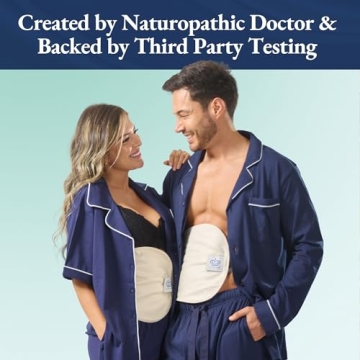 QUEEN OF THE THRONES Castor Oil Pack for Liver (compress) - Heatless, Less-Mess, Reusable - Organic Cotton Flannel, Comfort Fit, Soft Straps & Naturopathic Doctor Designed (Castor Oil sold separately)