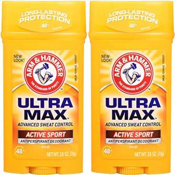 ARM & HAMMER ULTRAMAX Anti-Perspirant Deodorant Pack of 2 - 24 Hour Freshness