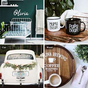 White Permanent Vinyl, White Adhesive Vinyl for Cricut - 12" x 40 FT White Vinyl Roll for Cricut, Si...