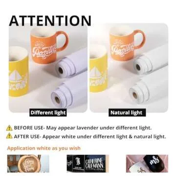 White Permanent Vinyl, White Adhesive Vinyl for Cricut - 12" x 40 FT White Vinyl Roll for Cricut, Silhouette, Cameo Cutters, Signs, Scrapbooking, Craft, Die Cutters