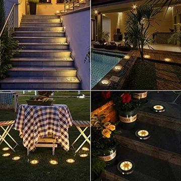 Joomer Solar Ground Lights 12 Pack for Outdoor Ambiance