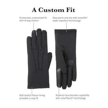 Isotoner Women’s Black Stretch Winter Gloves