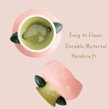 PIPIPET Raised Cat Bowls Handmade, Ceramic Cat Bowls, Flower Ceramic Raised Cat Bowls, Elevated Cat Food Bowls for Protecting Spine, Sturdy and Anti-Fall -Orange