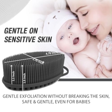 Avilana Silicone Body Scrubber - Gentle Loofah Alternative