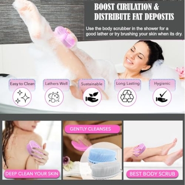 Avilana Silicone Body Scrubber - Gentle Loofah Alternative
