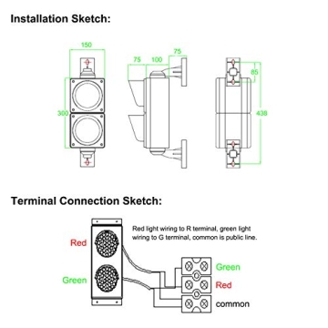 BBMI 100mm Traffic Light, Durable Red/Green LED Signal
