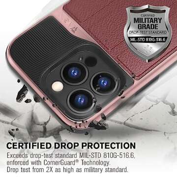 VENA Wallet Case Compatible with Apple iPhone 13 Pro Max (6.7"-inch), vCommute (Military Grade Drop Protection) Flip Leather Cover Card Slot Holder with Kickstand