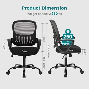 Ergonomic Mid Back Office Chair for All Ages and Needs