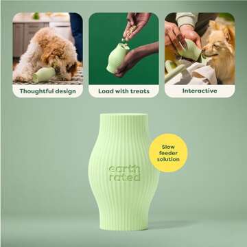 Earth Rated Treat Dispensing Dog Toys, Enrichment Toy for Adult and Puppy Dogs, Slow Feeder, Dishwas...