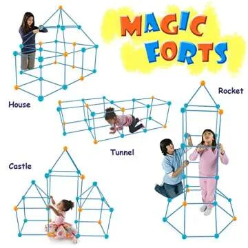 Kids Fort Building Kit for Ages 5-12 135 PCS