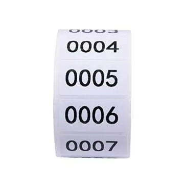 Inventory Labels - Consecutive Number Labels Inventory Stickers - Product Claiming Labels 1-1000 Clothes Numbers, Moving Box Numbering 0.75" x 1.5" Size Labels
