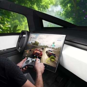 TESCYBERMODS Screen Swivel Mount for Tesla Cybertruck 2023-2025 - 4 Way Rotation Adjustment