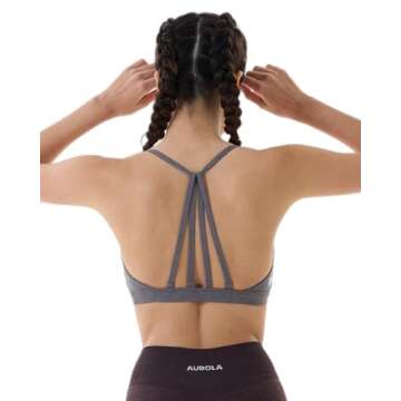 AUROLA Mercury Workout Sports Bras Women Athletic Removable Padded Backless Strapy Gym Yoga Crop Top