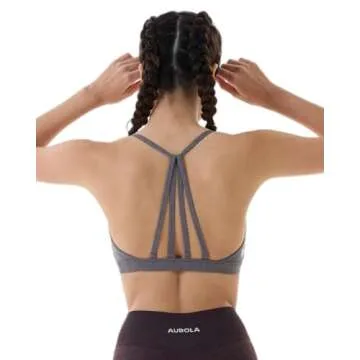 AUROLA Mercury Workout Sports Bras Women Athletic Removable Padded Backless Strapy Gym Yoga Crop Top