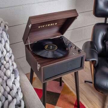 Victrola Liberty 5-in-1 Turntable with Bluetooth and FM Radio