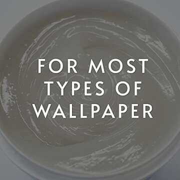 ROMAN’s ECO-888 Clear, Strippable, Wallpaper Adhesive, Easy Installation Glue/Paste, Clear, Zero V...