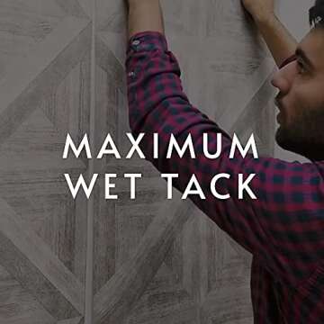 ROMAN’s ECO-888 Clear, Strippable, Wallpaper Adhesive, Easy Installation Glue/Paste, Clear, Zero VOC, Home Improvement (1 Gallon - 330 sq. ft.)