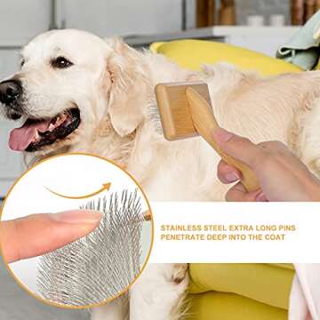 Muse&Iris Dog & Cat Brush - Eco-Friendly Pet Grooming Comb
