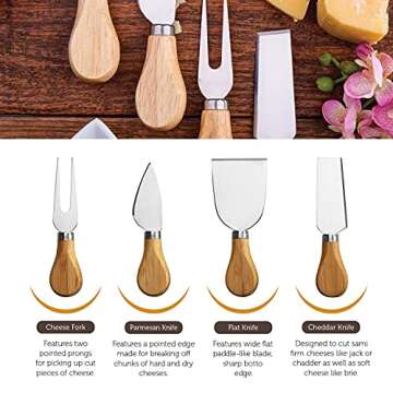 Bambüsi Charcuterie Boards Gift Set - Charcuterie Board Set, Bamboo Cheese Board Set - House Warming Gifts New Home, Wedding Gifts for Couple, Bridal Shower Gift