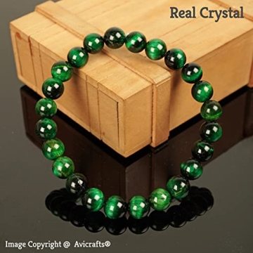 Stunning Green Tiger Eye Adjustable Gemstone Bracelet